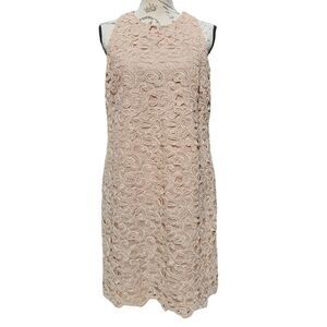 Carmen Marc Valvo MSRP $595 Blush Cream Cocktail Mini‎ Dress NWT Women Size 8